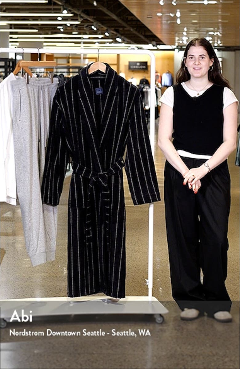 Out of Office Stripe Terry Velour Robe, sales video thumbnail