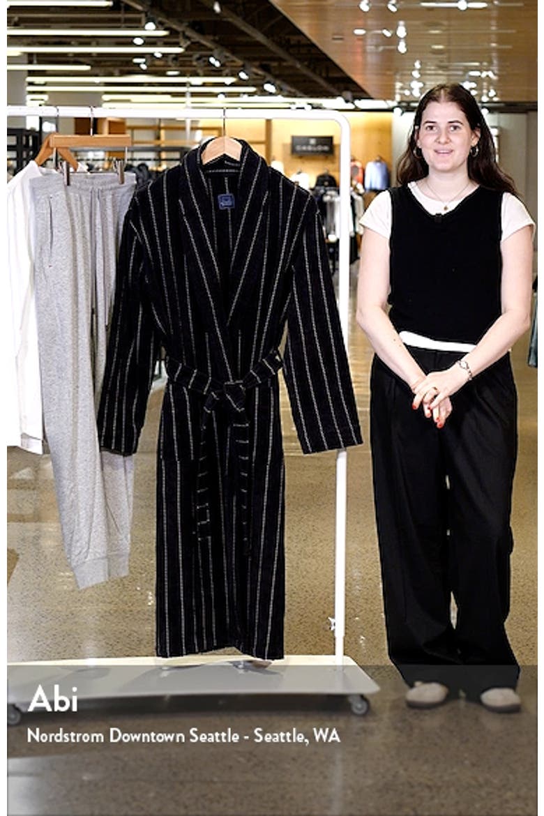 Out of Office Stripe Terry Velour Robe video