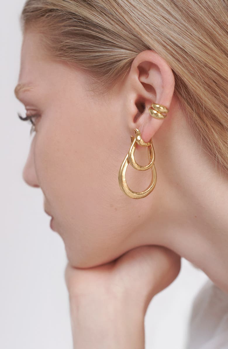 Monica Vinader Medium Deia Lyre Hoop Earrings, Alternate, color, 