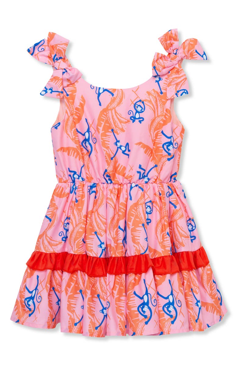 Peek Aren't You Curious Kids' Monkey Print Dress, Main, color,