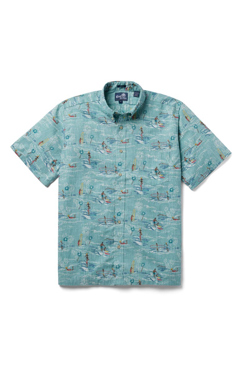 Reyn Spooner Surfers Paradise Classic Fit Short Sleeve Button-Down Shirt, Main, color, 