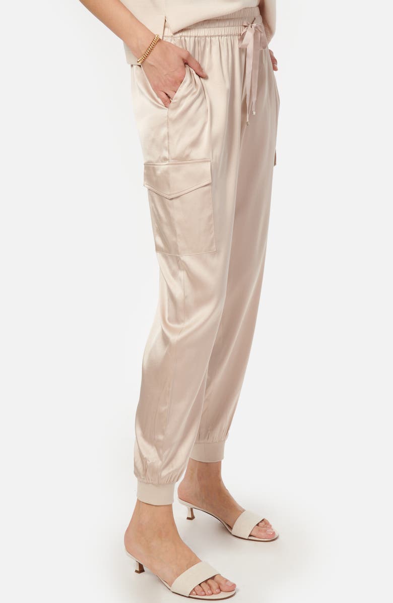 CAMI NYC Elsie Stretch Silk Joggers, Alternate, color,