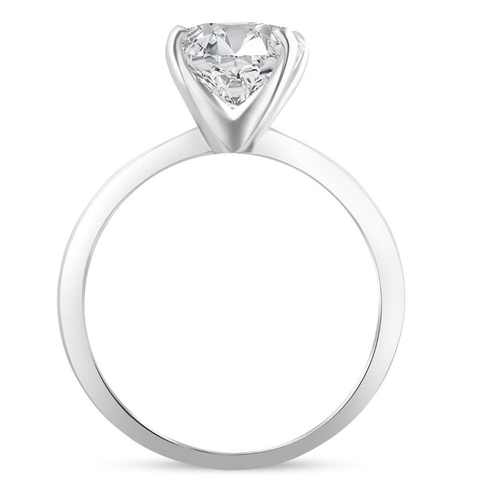 Женские аксессуары Bliss Diamond Certified 2Ct Oval Diamond Solitaire Thin Engagement Ring Gold Lab Grown — фото 3