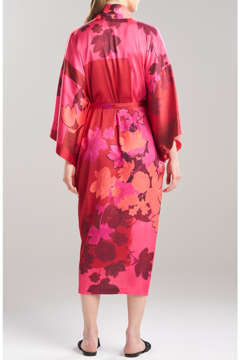 Coromandel Print Satin Robe, Alternate, color, COROMANDEL MAGENTA