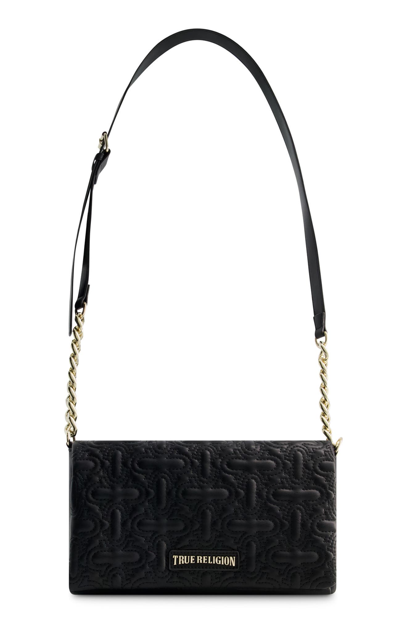True Religion Quilted Horseshoe Flap Bag
