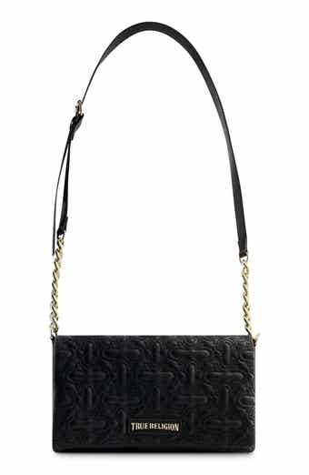 True Religion Quilted Horseshoe Flap Bag