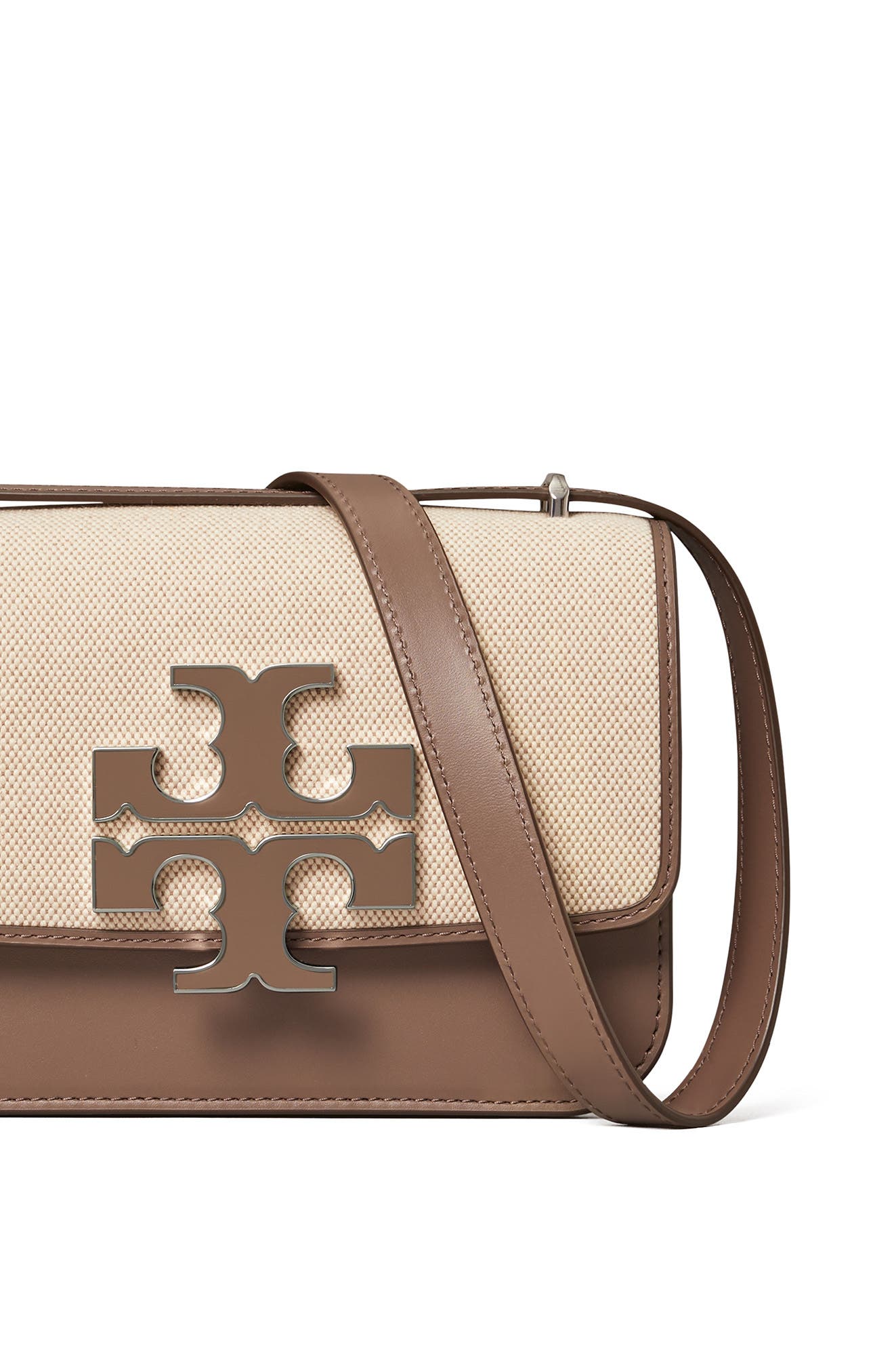 Tory Burch Eleanor Canvas Convertible Shoulder Bag, Alternate, color, 