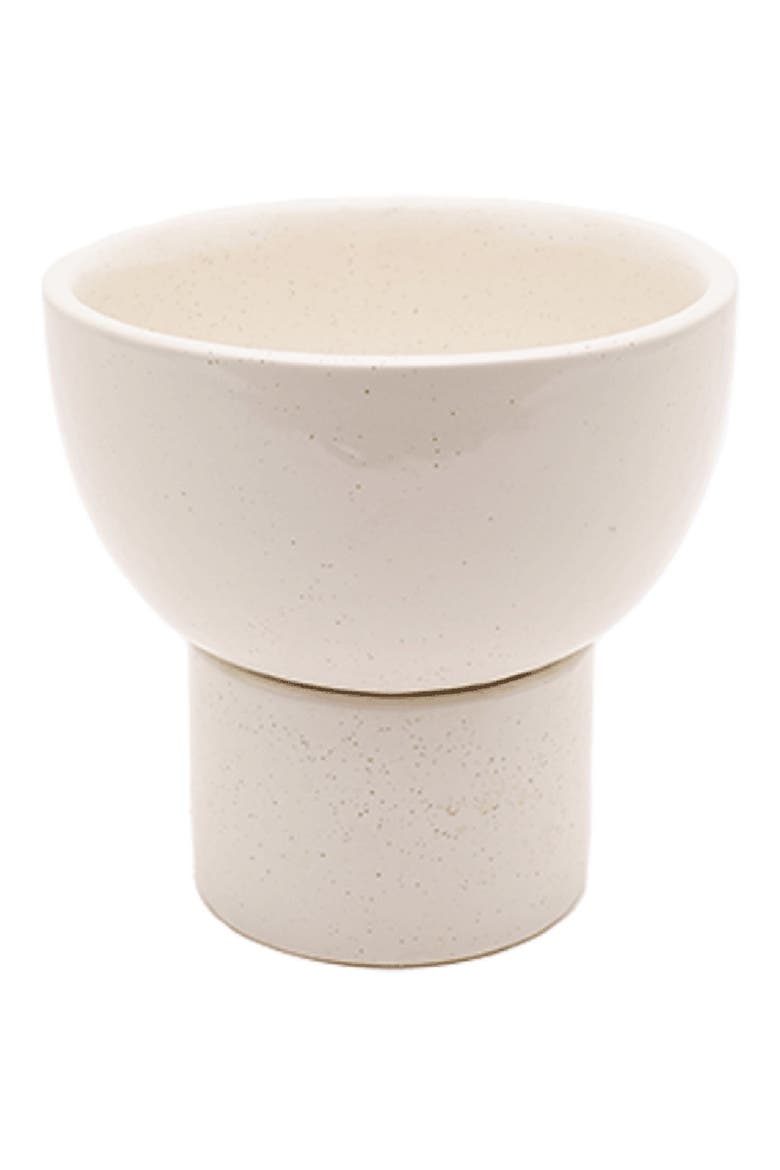 Kaya 2-Piece Ceramic Bowl Planter, Main, color, SPECKLED CREAM