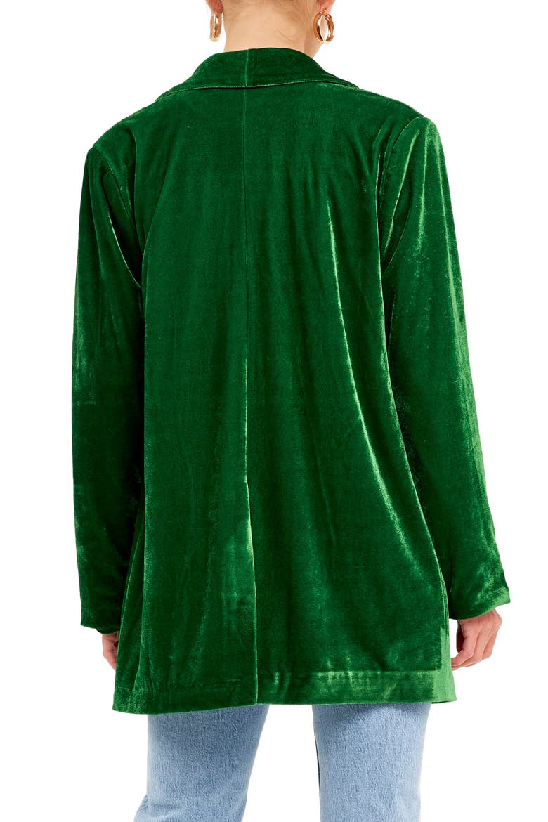 Velvet Blazer, Alternate, color, LIGHT GREEN