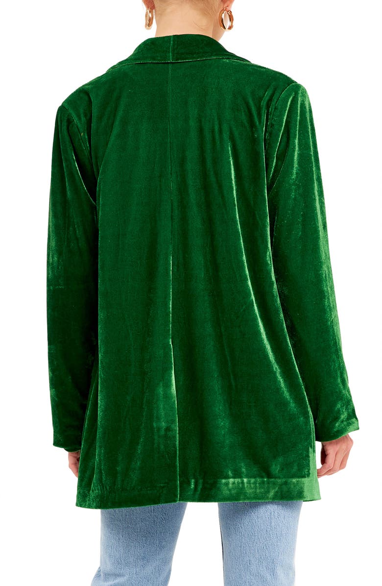 Endless Rose Velvet Blazer, Alternate, color, Light Green