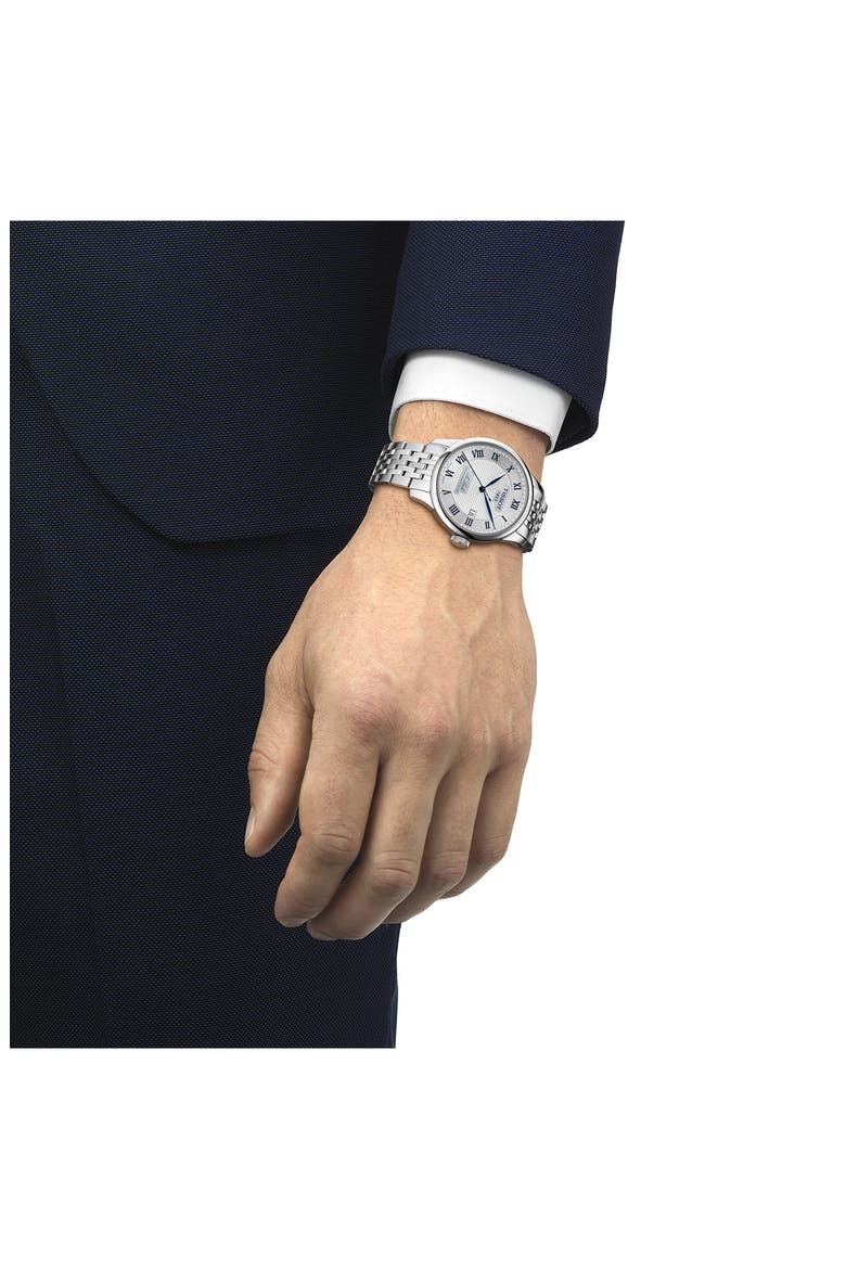 Le Locle Powermatic 80 Automatic Bracelet Watch, 39mm, Alternate, color, SILVER