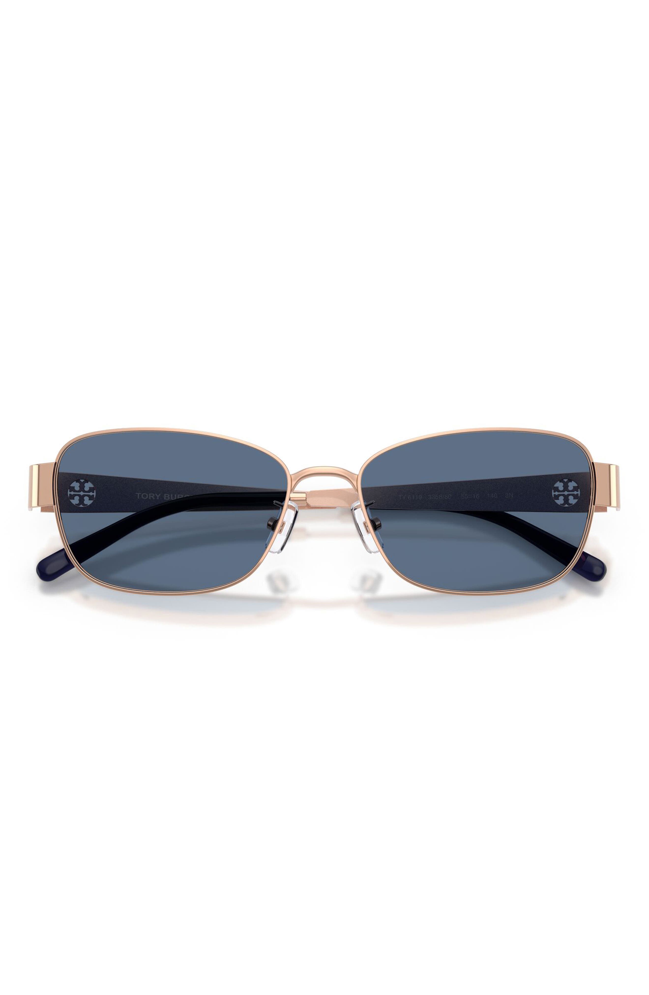 Tory Burch 55mm Gradient Polarized Rectangular Sunglasses (Women ...