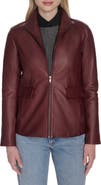 Cole Haan Wing Collar Leather Jacket