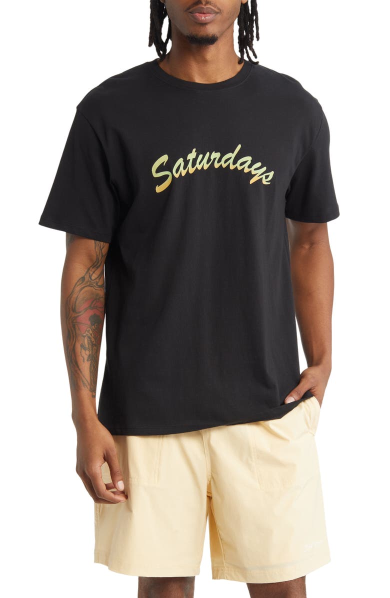 Saturdays NYC Horizon Script Graphic T-Shirt, Main, color,