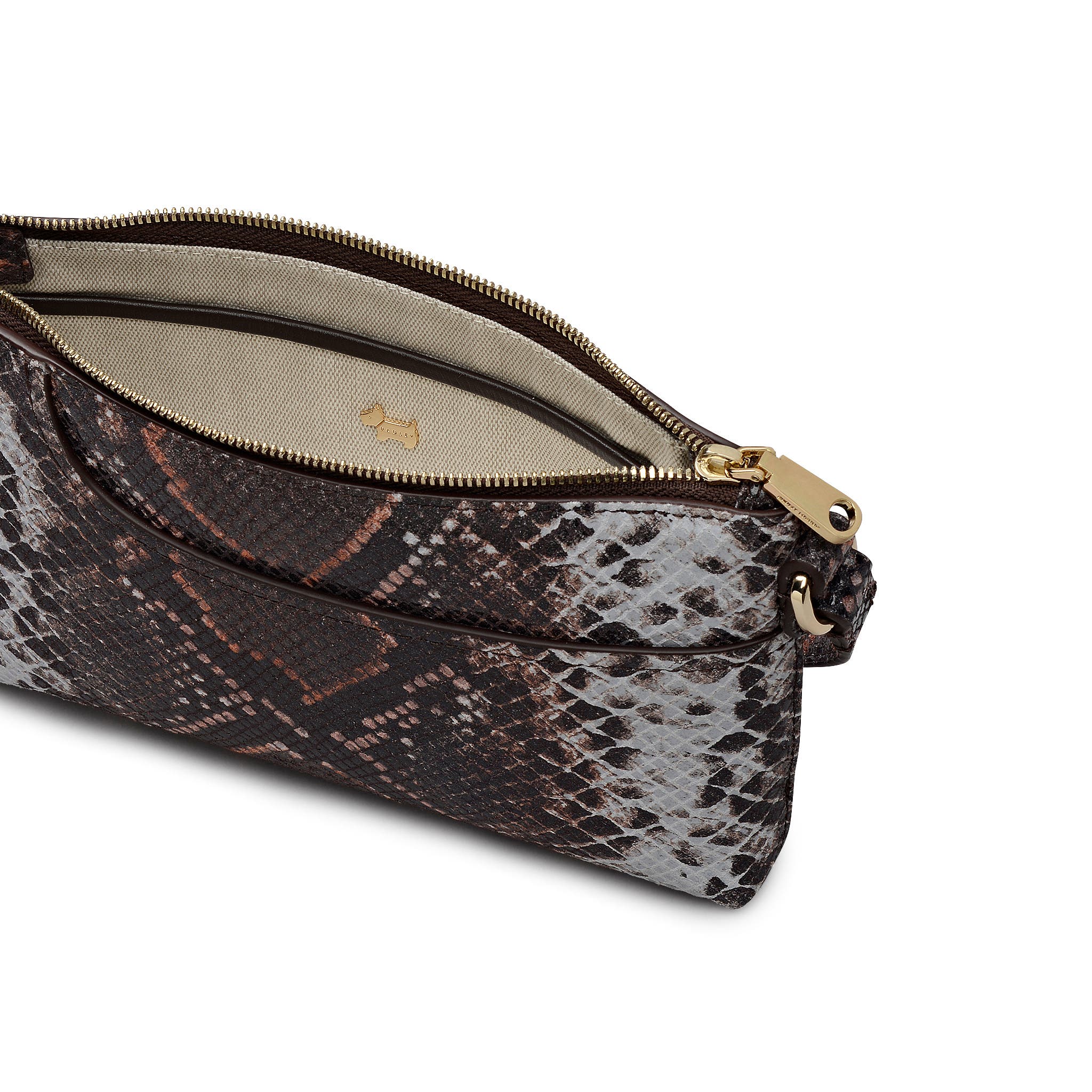 Radley Pockets - Faux Snake Mini Ziptop Shoulder Bag, Alternate, color, Carmine