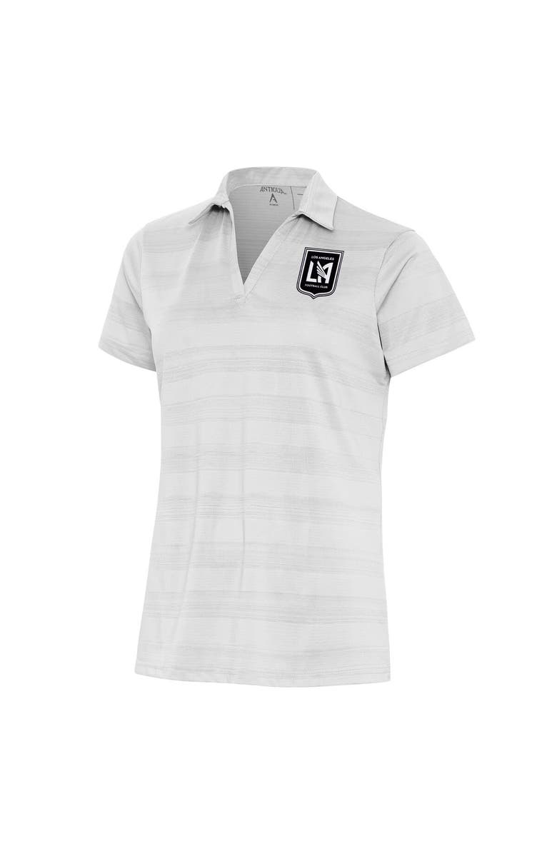 ANTIGUA Women's Antigua White LAFC Brushed Metallic Logo Compass Polo, Main, color, 