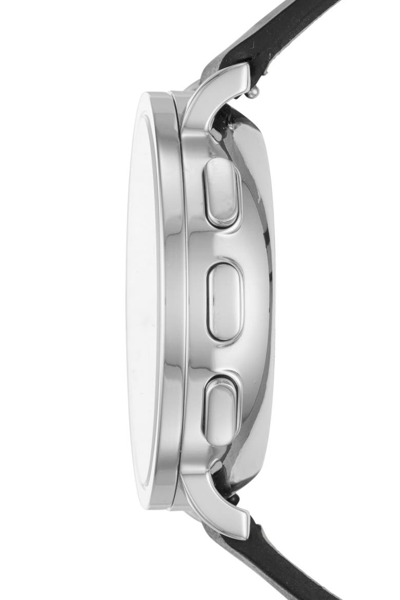 Hagen Connected Hybrid Smart Watch, 42mm, Alternate, color, BLACK/ SILVER