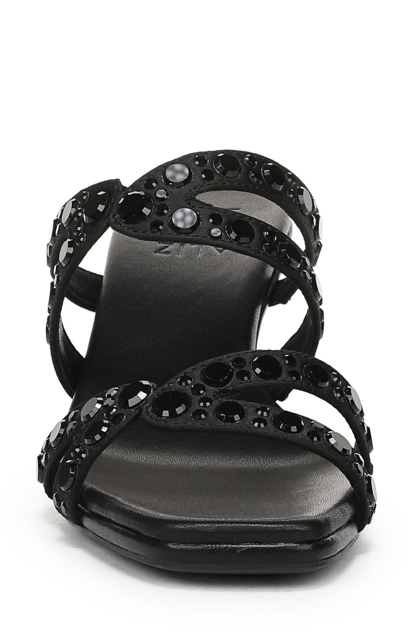 Naturalizer Kimi Slide Sandal, Alternate, color, Black Satin