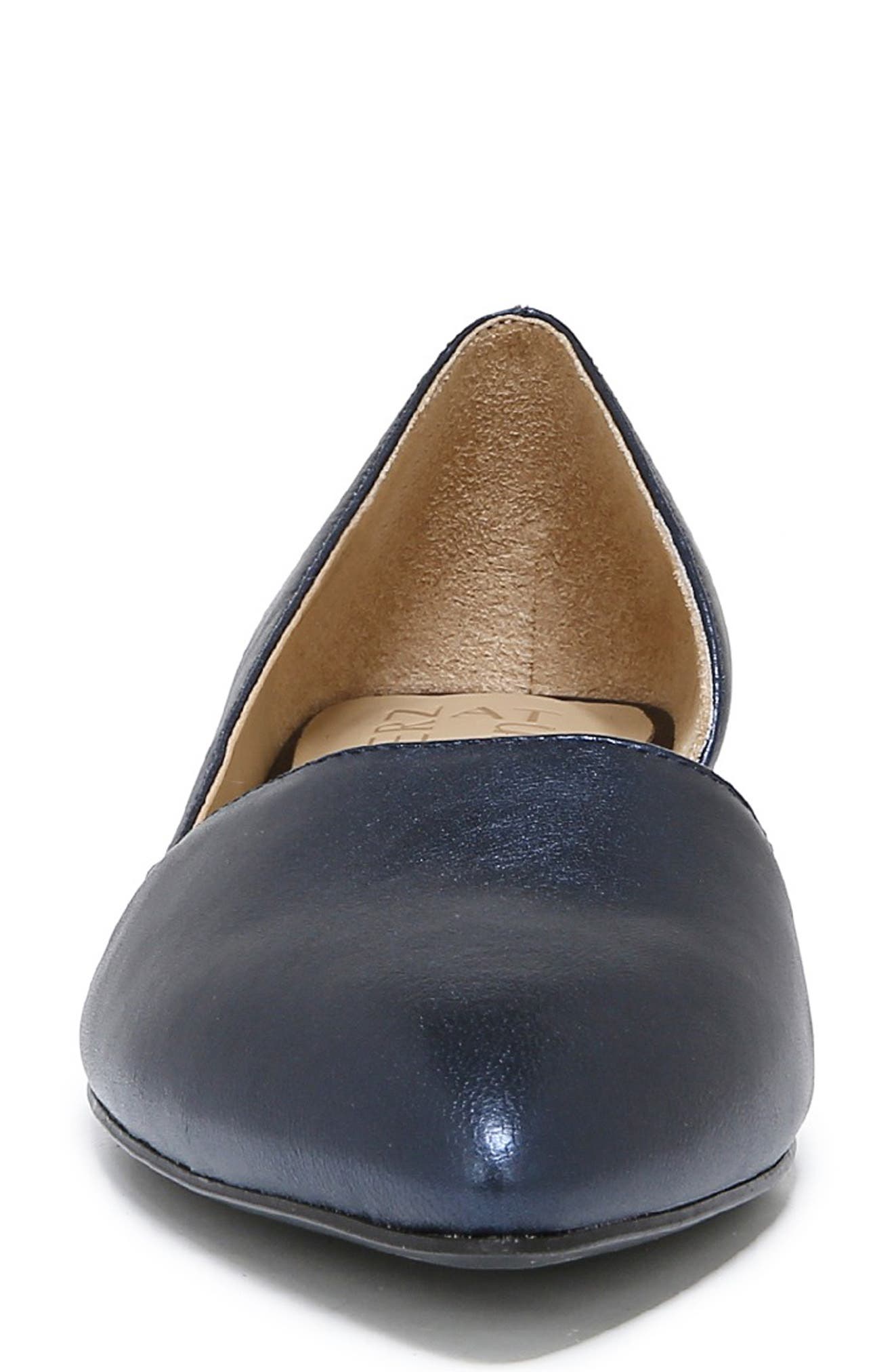 Samantha 2 Flat, Alternate, color, NAVY METALLIC LEATHER