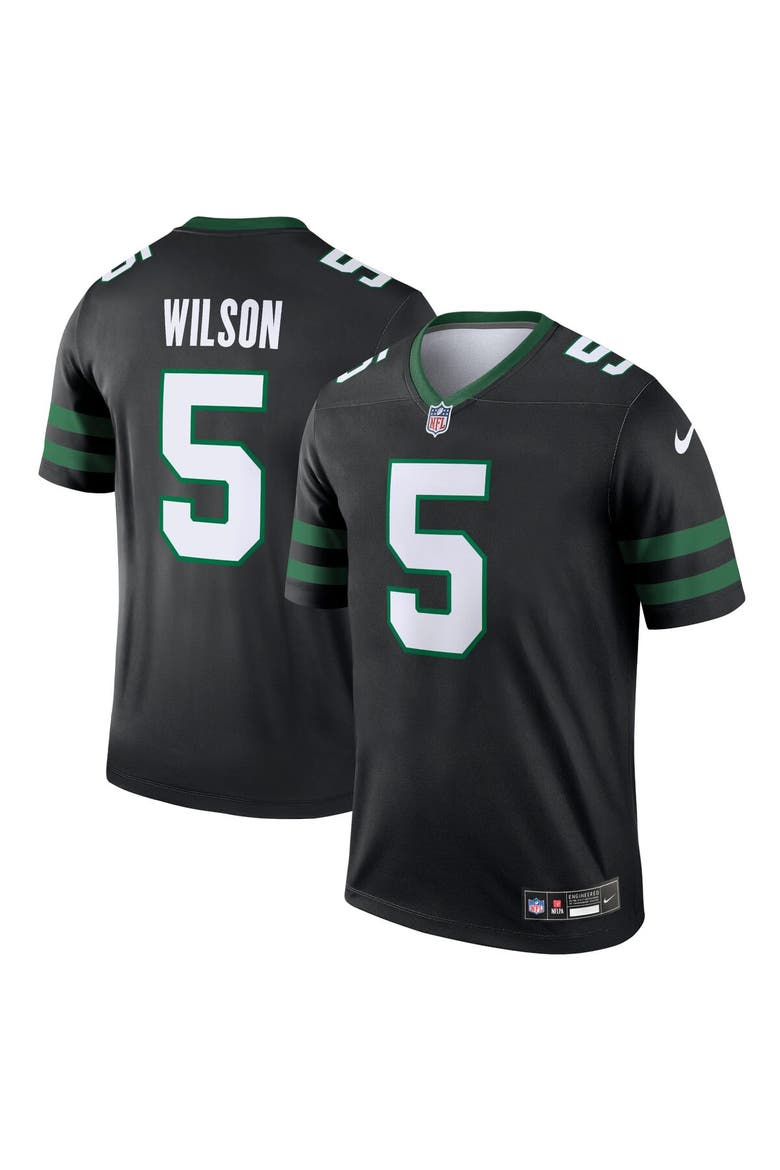Men's Nike Garrett Wilson Black New York Jets Alternate Legend Player Performance Top, Main, color, Black