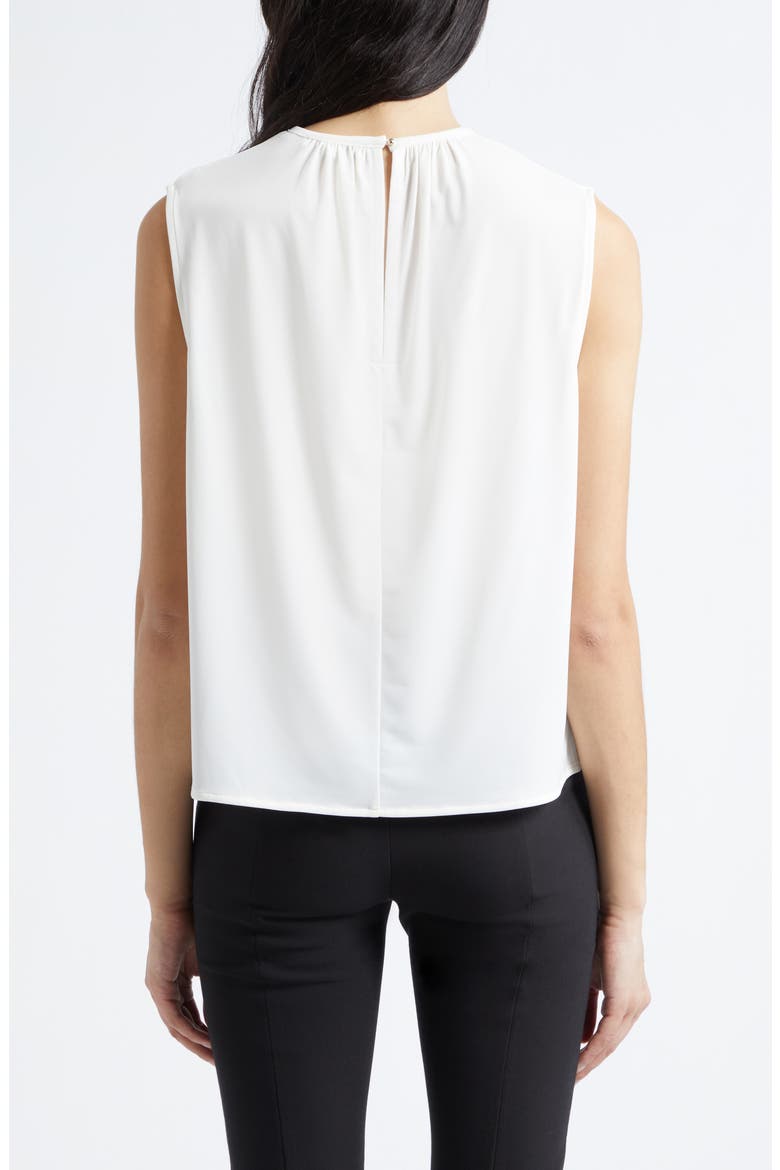 Gathered Jewel Neck Top, Alternate, color, OFF WHITE