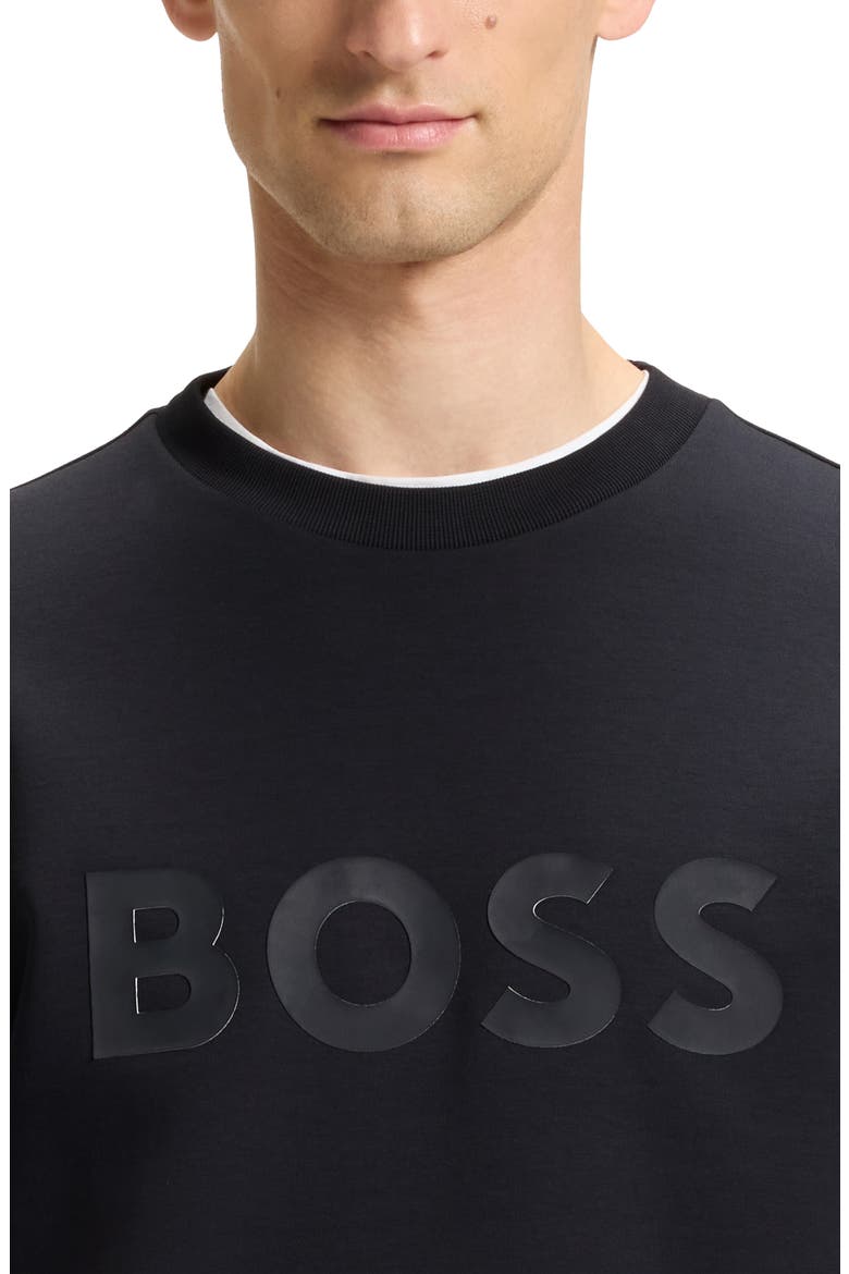 Salbo Tonal Logo Crewneck Sweatshirt, Alternate, color, DARK BLUE