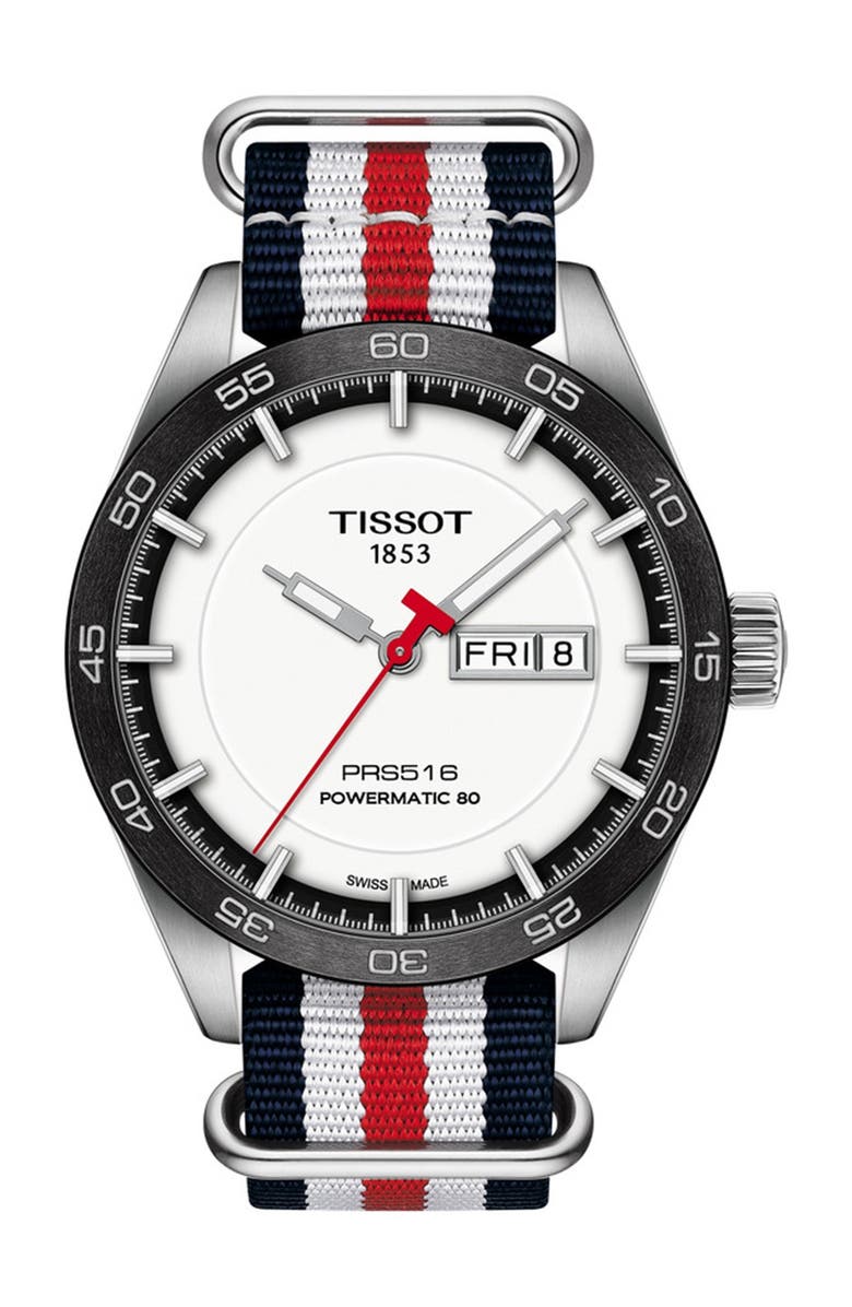 Tissot Men's PRS516 Powermatic Textile Strap Watch, 42mm, Alternate, color, 