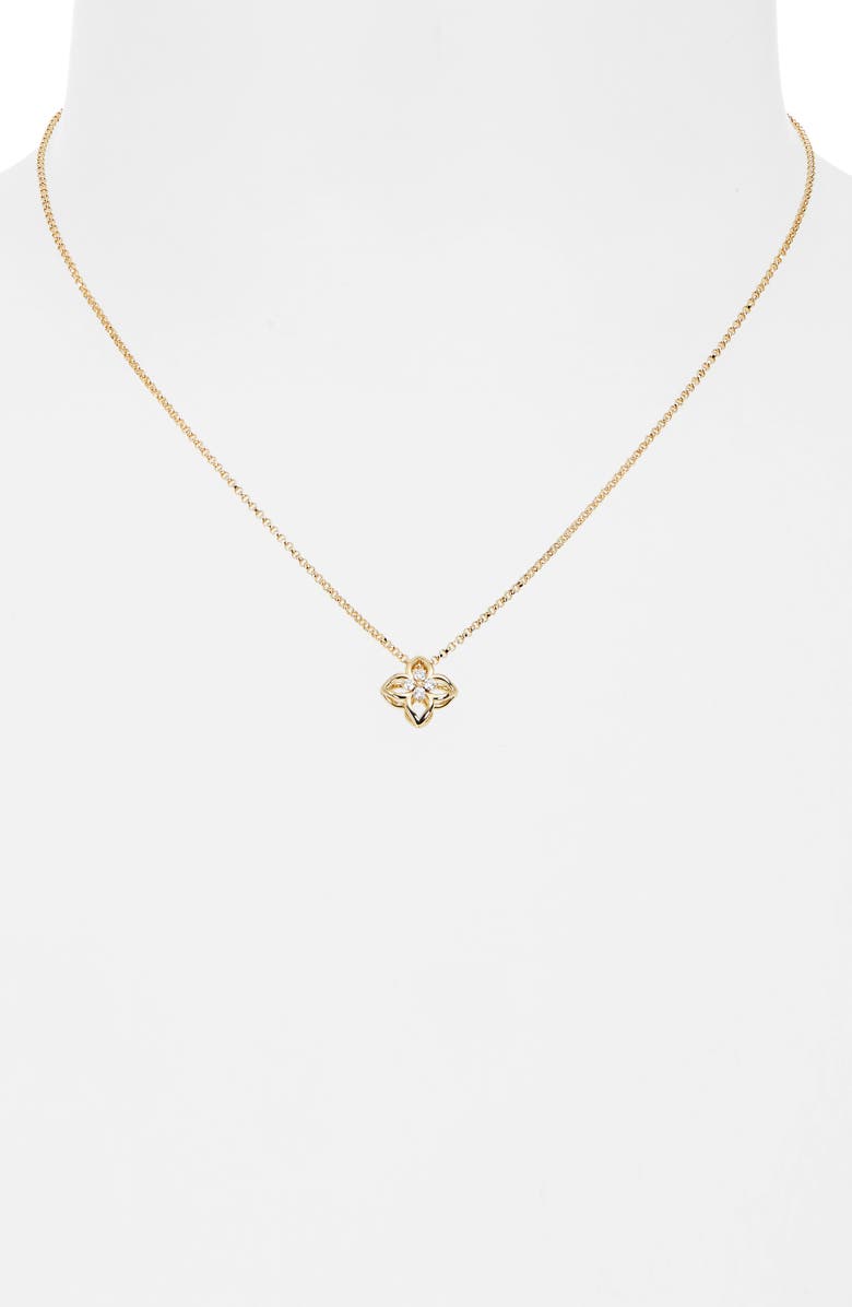 Roberto Coin Small Venetian Princess Diamond Pendant Necklace, Alternate, color, 