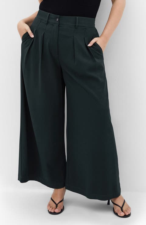 Abbie Wide Leg Pants (Plus)