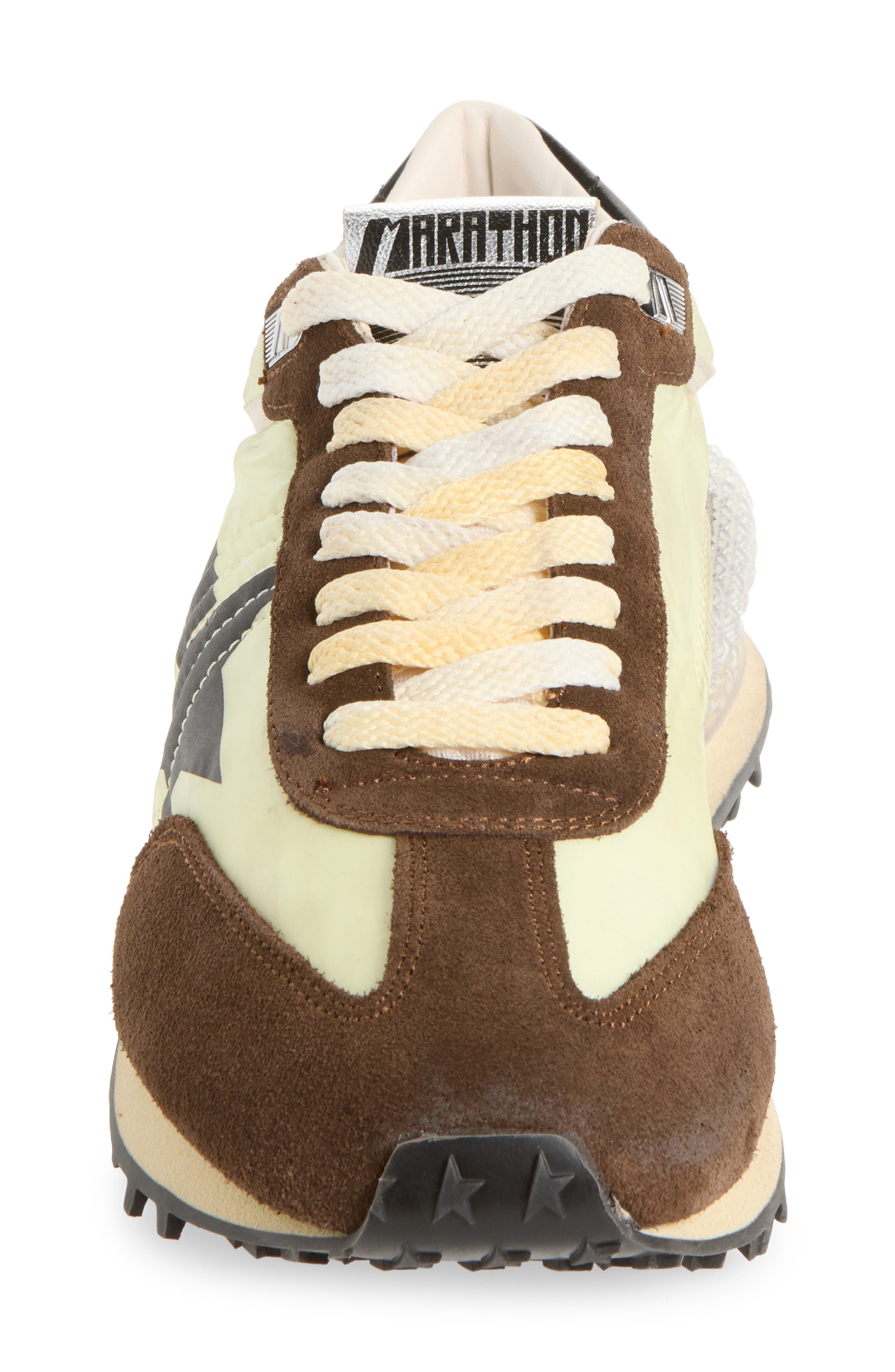 Spur Running Marathon Sneaker, Alternate, color, LIME YELLOW/ BROWN/ BLACK