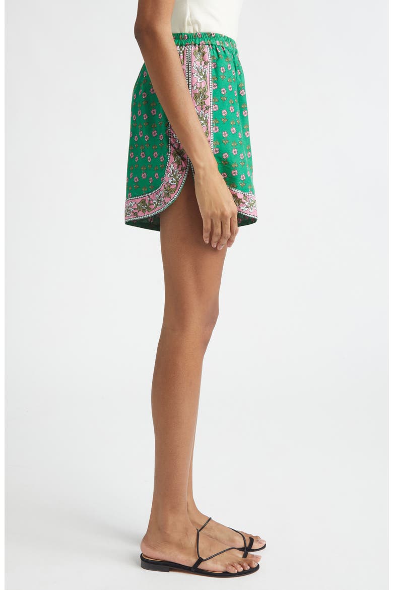 Lani Floral Cotton Shorts, Alternate, color, JELLY BEAN