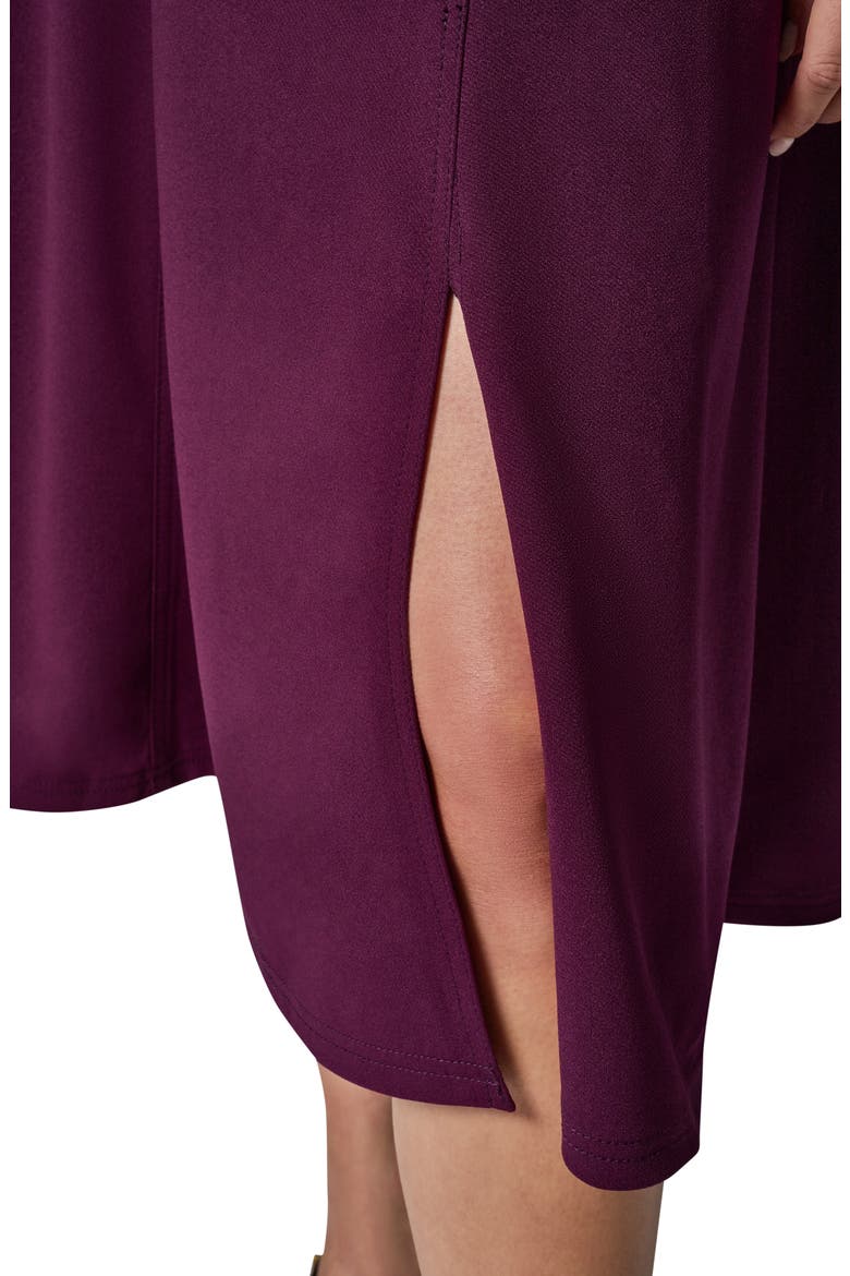 Cap Sleeve A-Line Dress, Alternate, color, BERRY