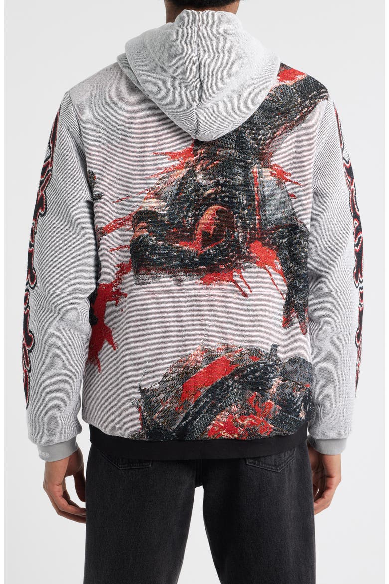Dead Soldier Graphic Hoodie, Alternate, color, GRAY