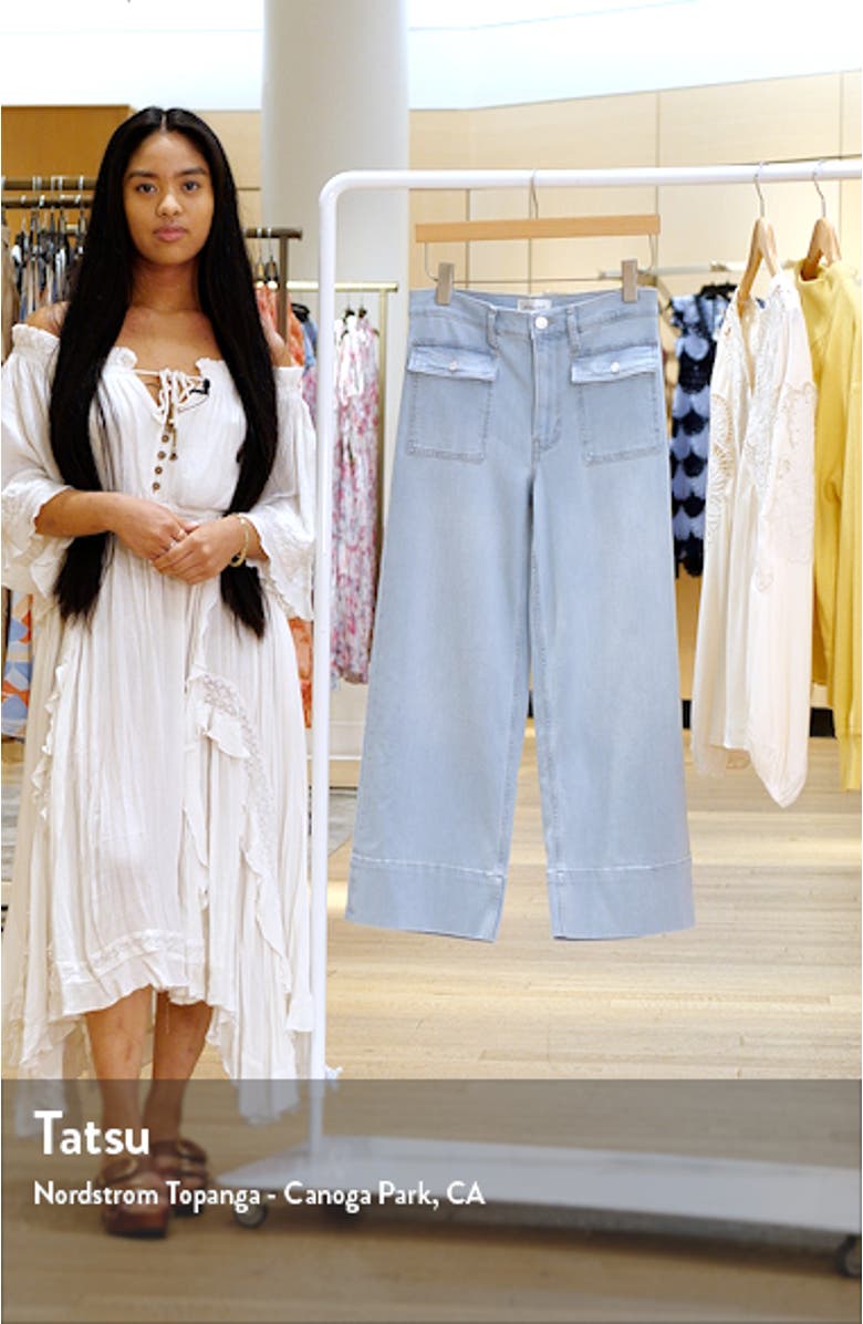 The '70s Patch Pocket Ankle Wide Leg Jeans, sales video thumbnail