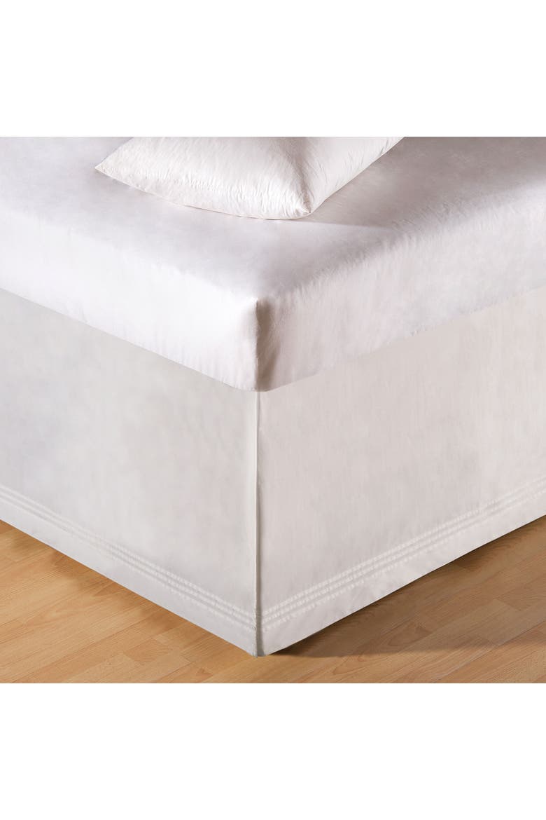 White Tailored Bed Skirt, Main, color, White
