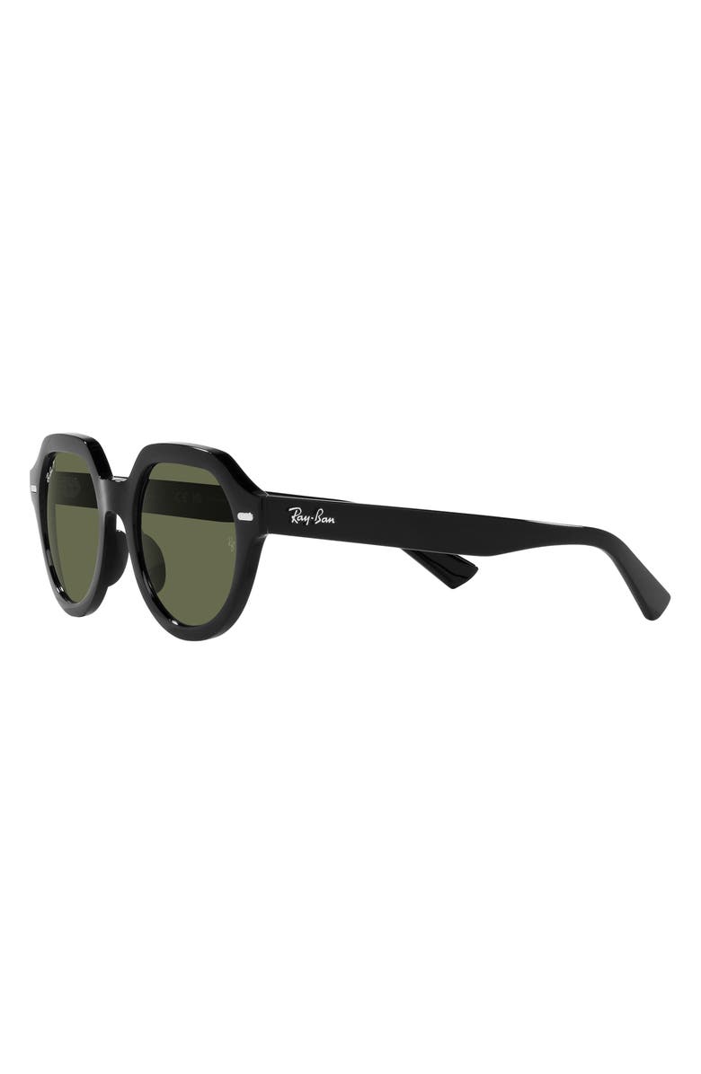 Ray-Ban Gina 53mm Polarized Square Sunglasses, Alternate, color, Black