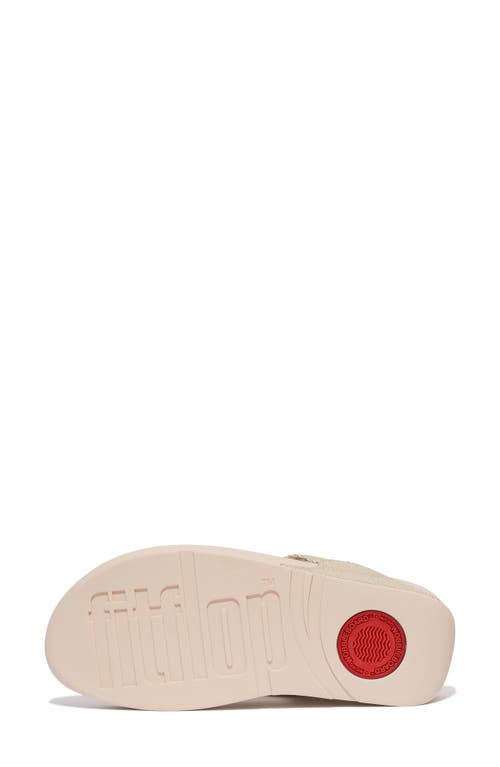 Fitflop F-mode Go Adjustable Platform Flip Flop In Platino