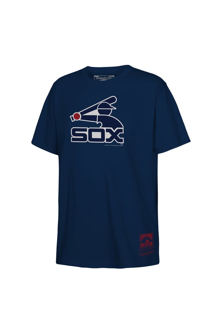 Youth Mitchell & Ness  Navy Chicago White Sox Retro Logo T-Shirt, Main, color, Navy