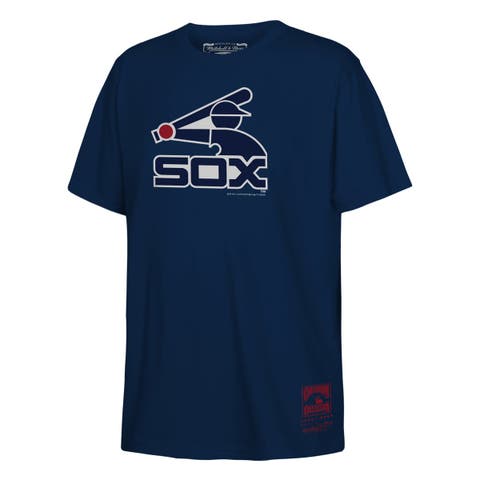 Youth Mitchell & Ness  Navy Chicago White Sox Retro Logo T-Shirt