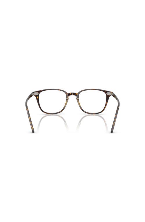 Oliver Peoples 49mm Rectangle Optical Glasses In Brown