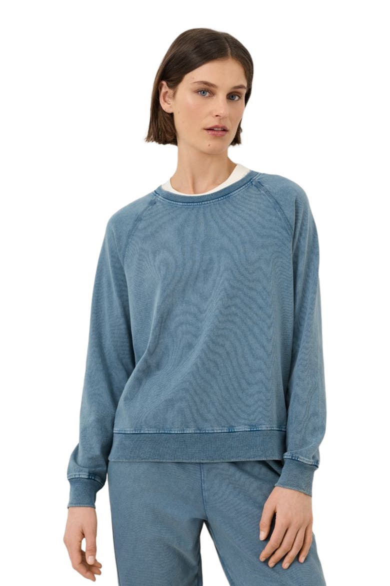 Organic Cotton Weekends Relaxed Raglan Sweatshirt, Alternate, color, Washed Wedgewood Blue