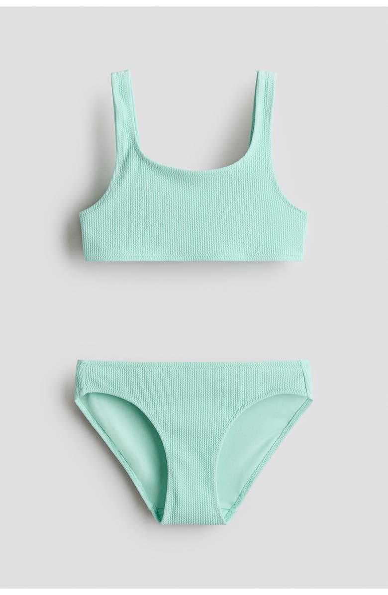 H&M Textured Bikini, Main, color, Light Green