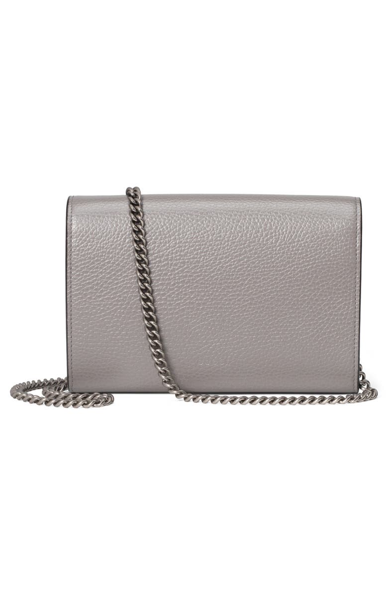 Gucci Leather Wallet on a Chain, Alternate, color,