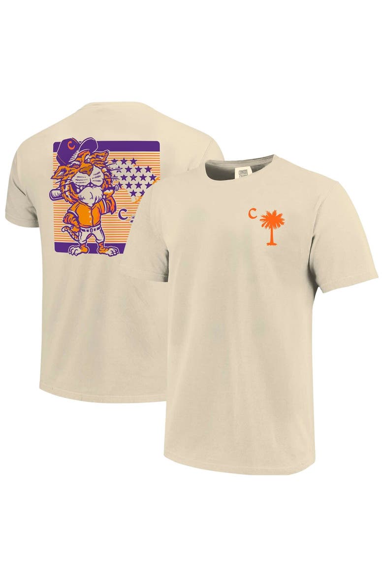 Men's Cream Clemson Tigers Palmetto C Baseball T-Shirt, Main, color, Cream