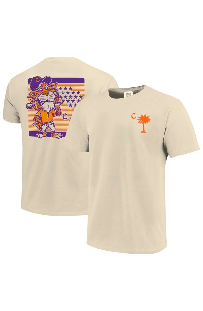 IMAGE ONE Men's Cream Clemson Tigers Palmetto C Baseball T-Shirt, Main, color, Cream