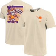 IMAGE ONE Men's Cream Clemson Tigers Palmetto C Baseball T-Shirt
