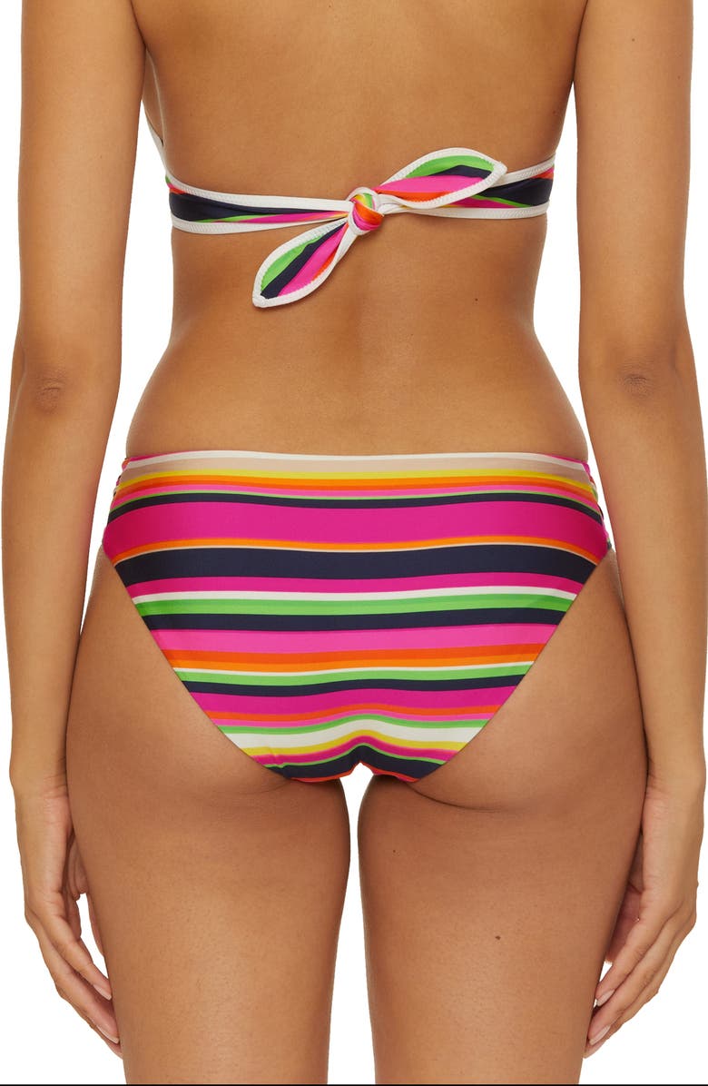 Trina Turk Stripe Hipster Bikini Bottoms, Alternate, color, Pink Multi
