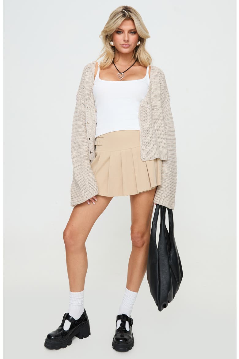 Artha Relaxed Crop Cardigan, Alternate, color, BEIGE