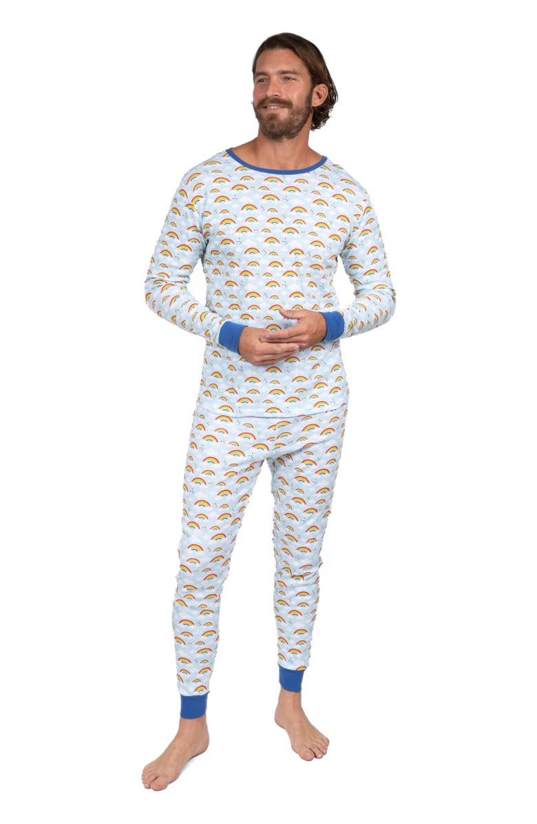 Leveret Men
s Cotton Printed Matching Family Pajamas, Main, color, Rainbow