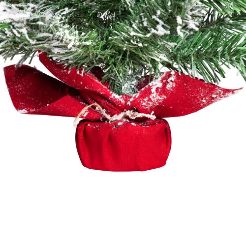 Northlight Full Flocked Angel Pine Artificial Mini Christmas Tree In Green